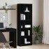 Estantería madera de ingeniería negro 57x28,5x174