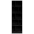 Estantería madera de ingeniería negro 57x28,5x174
