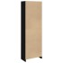 Estantería madera de ingeniería negro 57x28,5x174