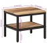 Mesa de centro de madera maciza de mango rugosa 35x35x30