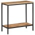 Mesa consola madera maciza de mango rugosa 70x35x70