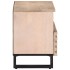 Mueble de TV madera maciza de mango blanco 70x34x46