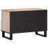 Mueble de TV madera maciza de mango blanco 70x34x46