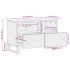 Mueble de TV madera maciza de mango blanco 70x34x46