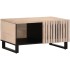 Mesa de centro de madera maciza de mango blanca 80x51x40