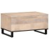 Mesa de centro de madera maciza de mango blanca 80x51x40