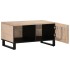 Mesa de centro de madera maciza de mango blanca 80x51x40
