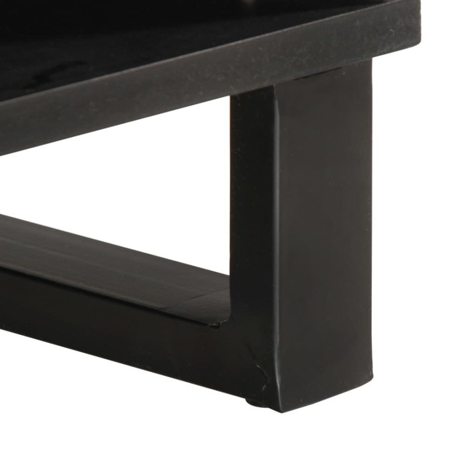 Mesa de centro de madera maciza de mango blanca 80x51x40