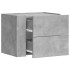 Mesitas de noche de pared 2 unidades gris hormigón 45x30x35