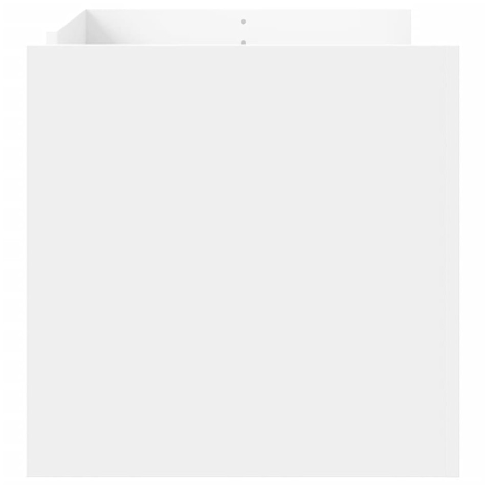 Mesa de centro de madera de ingeniería blanca 100x50x50