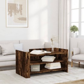 Mesa de centro madera de ingeniería roble ahumado 100x50x50