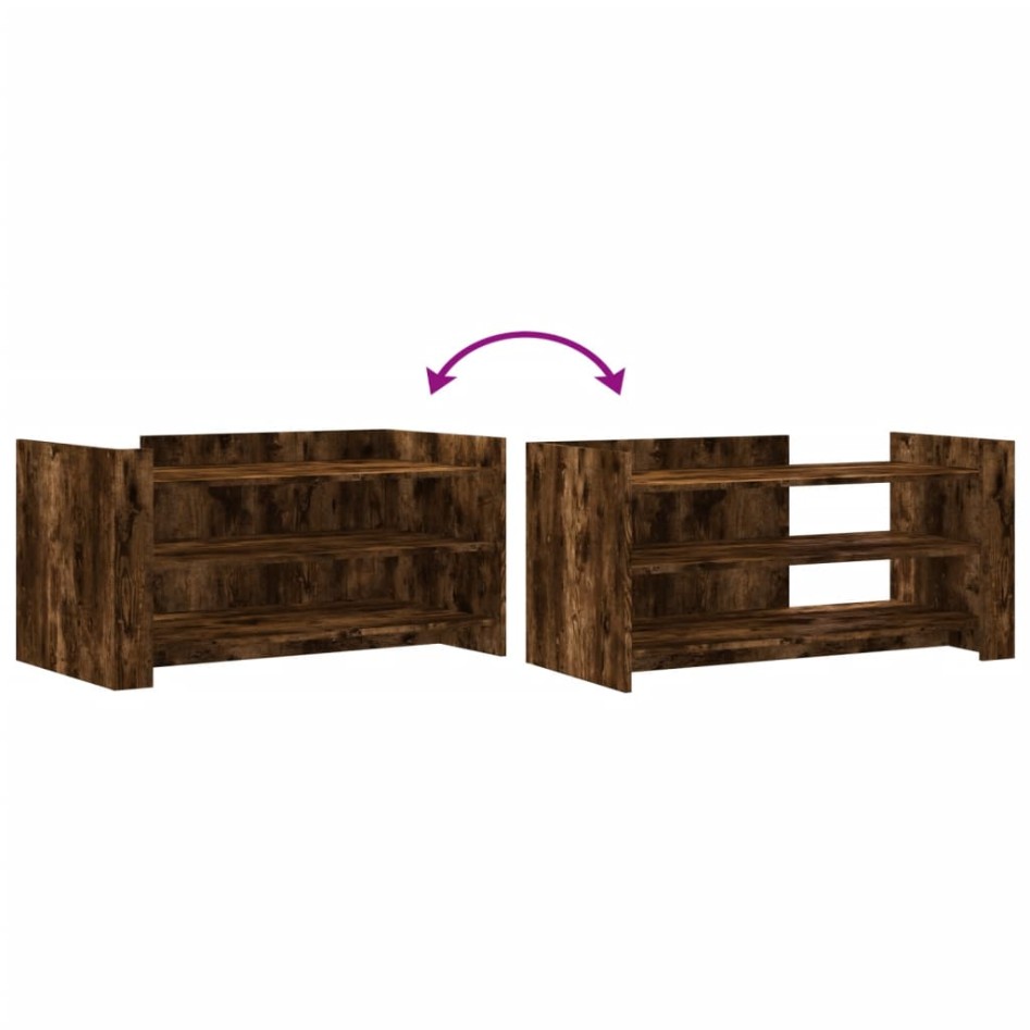 Mesa de centro madera de ingeniería roble ahumado 100x50x50