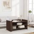 Mesa de centro madera de ingeniería marrón roble 100x50x50
