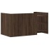 Mesa de centro madera de ingeniería marrón roble 100x50x50