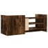 Mueble para TV madera contrachapada roble ahumado 100x35x40