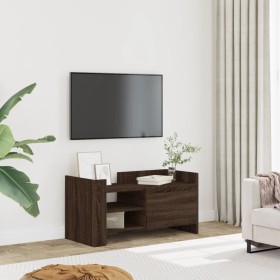 Mueble de TV madera de ingeniería marrón roble 80x35x40