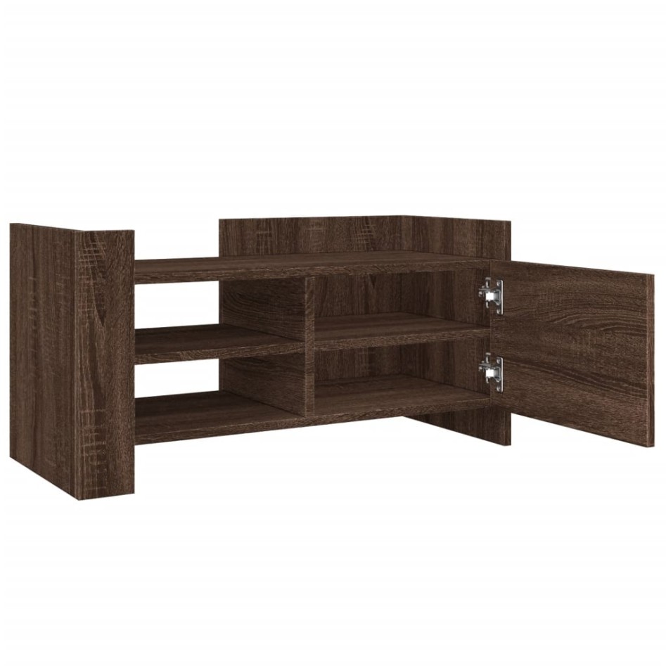 Mueble de TV madera de ingeniería marrón roble 80x35x40