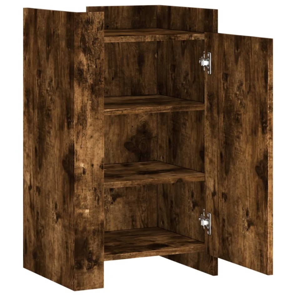 Aparador de madera de ingeniería roble ahumado 45x35x75