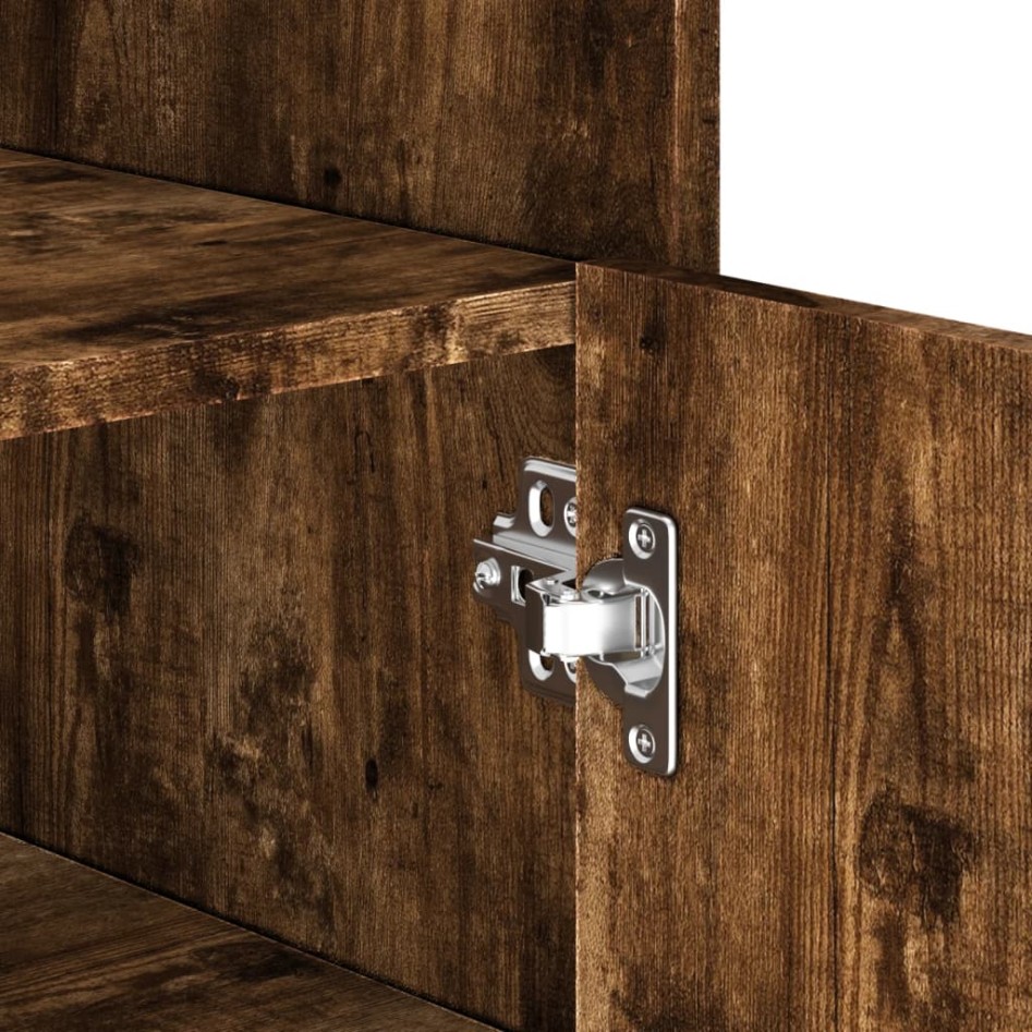 Aparador de madera de ingeniería roble ahumado 45x35x75