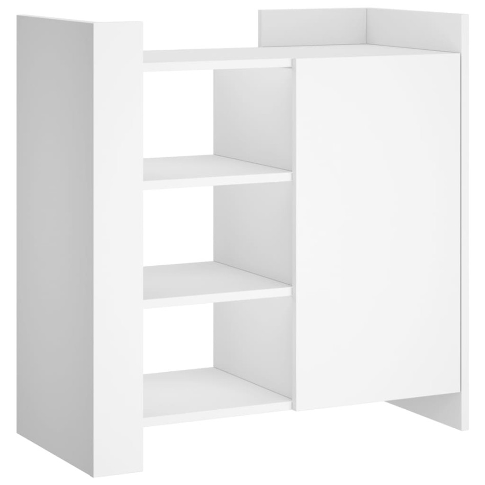 Aparador de madera de ingeniería blanco 73,5x35x75