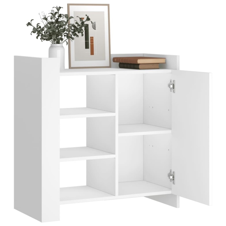 Aparador de madera de ingeniería blanco 73,5x35x75