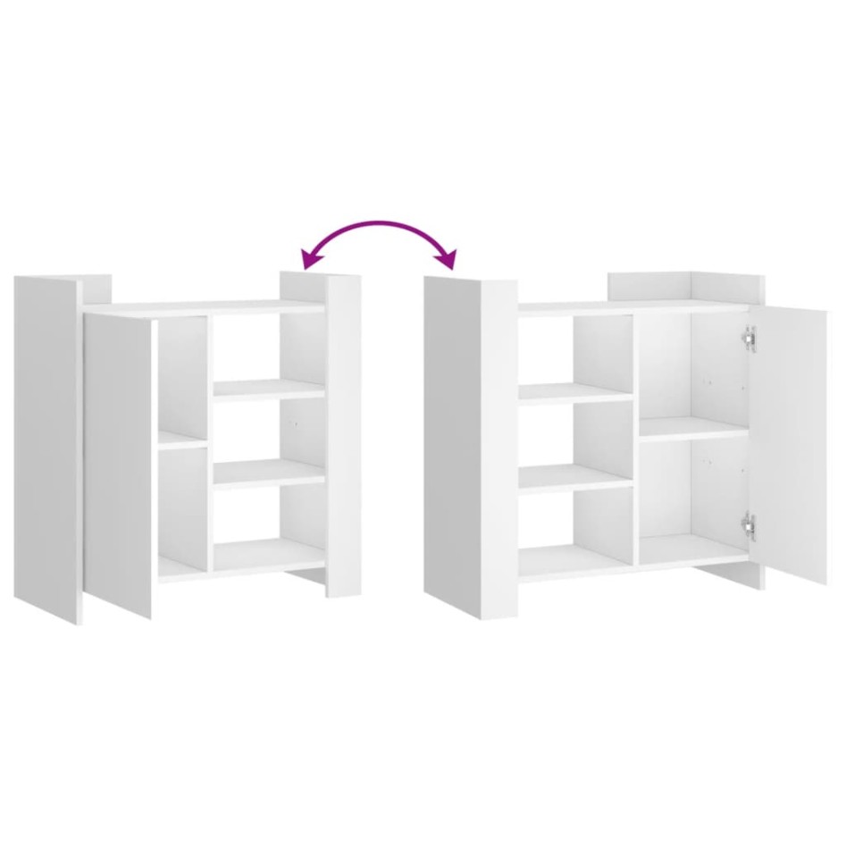 Aparador de madera de ingeniería blanco 73,5x35x75