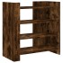 Aparador de madera de ingeniería roble ahumado 73,5x35x75
