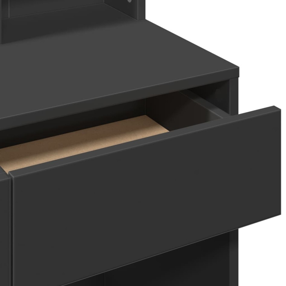 Tocador con espejo negro 80x41x144,5