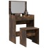 Tocador con taburete roble ahumado 60x40x113,5