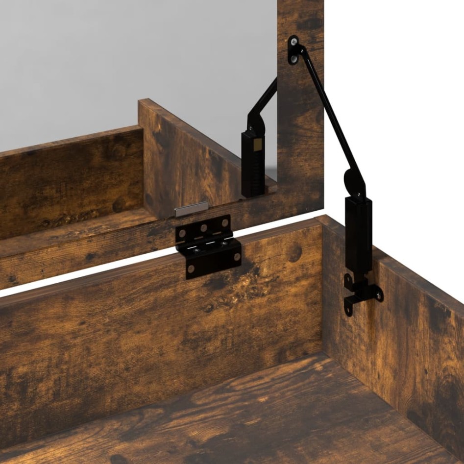 Tocador con taburete roble ahumado 60x40x113,5