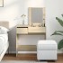 Tocador con espejo roble Sonoma 73x46,5x120