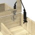 Tocador con espejo roble Sonoma 73x46,5x120