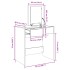 Tocador con espejo roble Sonoma 73x46,5x120