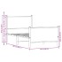 Estructura de cama sin colchón metal roble ahumado 90x200