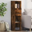 Aparador alto madera de ingeniería roble ahumado 30x42,5x124 cm