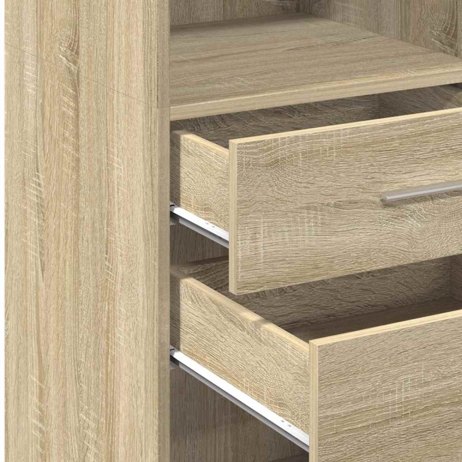 Aparador alto madera de ingeniería roble Sonoma 40x42,5x124