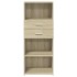 Aparador alto madera de ingeniería roble Sonoma 50x42,5x124