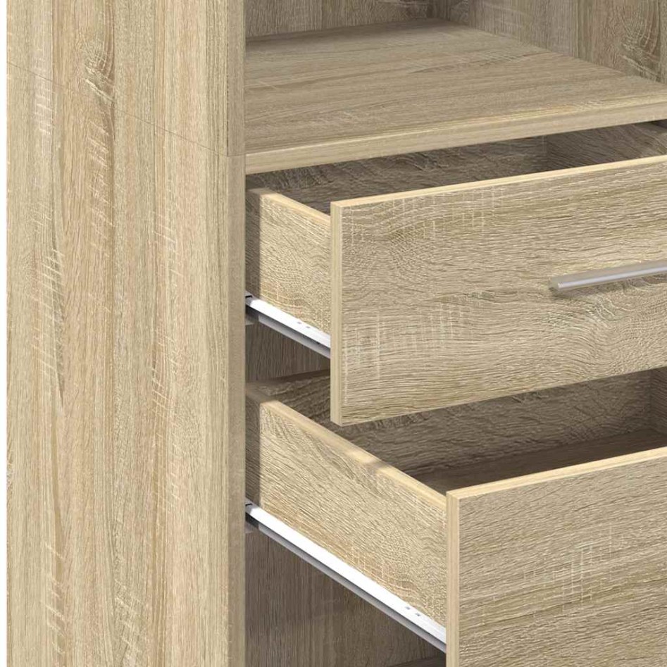 Aparador alto madera de ingeniería roble Sonoma 50x42,5x124