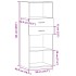 Aparador alto madera de ingeniería roble Sonoma 50x42,5x124