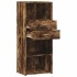 Aparador alto madera de ingeniería roble ahumado 50x42,5x124