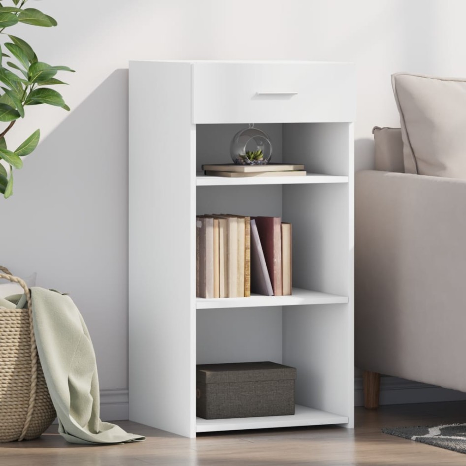 Aparador madera de ingeniería blanco 45x42,5x93