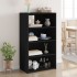Aparador alto madera de ingeniería negro 70x41x124