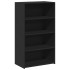 Aparador alto madera de ingeniería negro 70x41x124