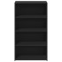 Aparador alto madera de ingeniería negro 70x41x124