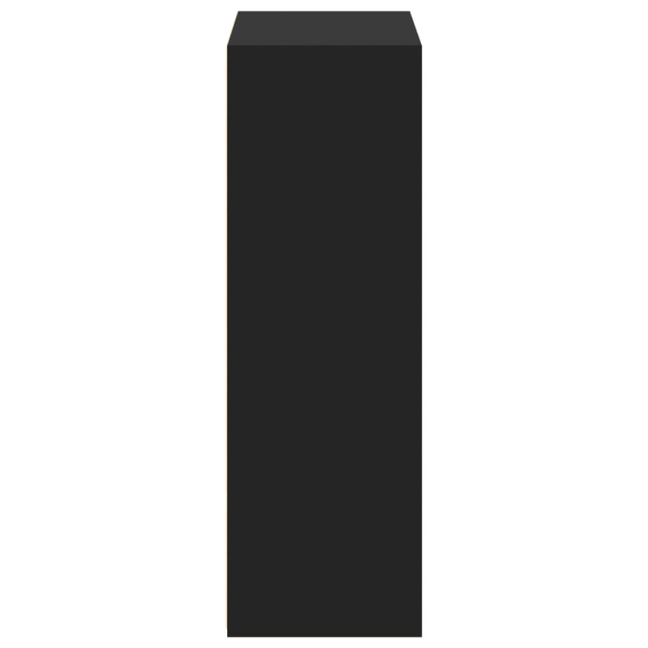 Aparador alto madera de ingeniería negro 70x41x124