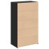 Aparador alto madera de ingeniería negro 70x41x124