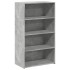 Aparador alto madera de ingeniería gris hormigón 70x41x124
