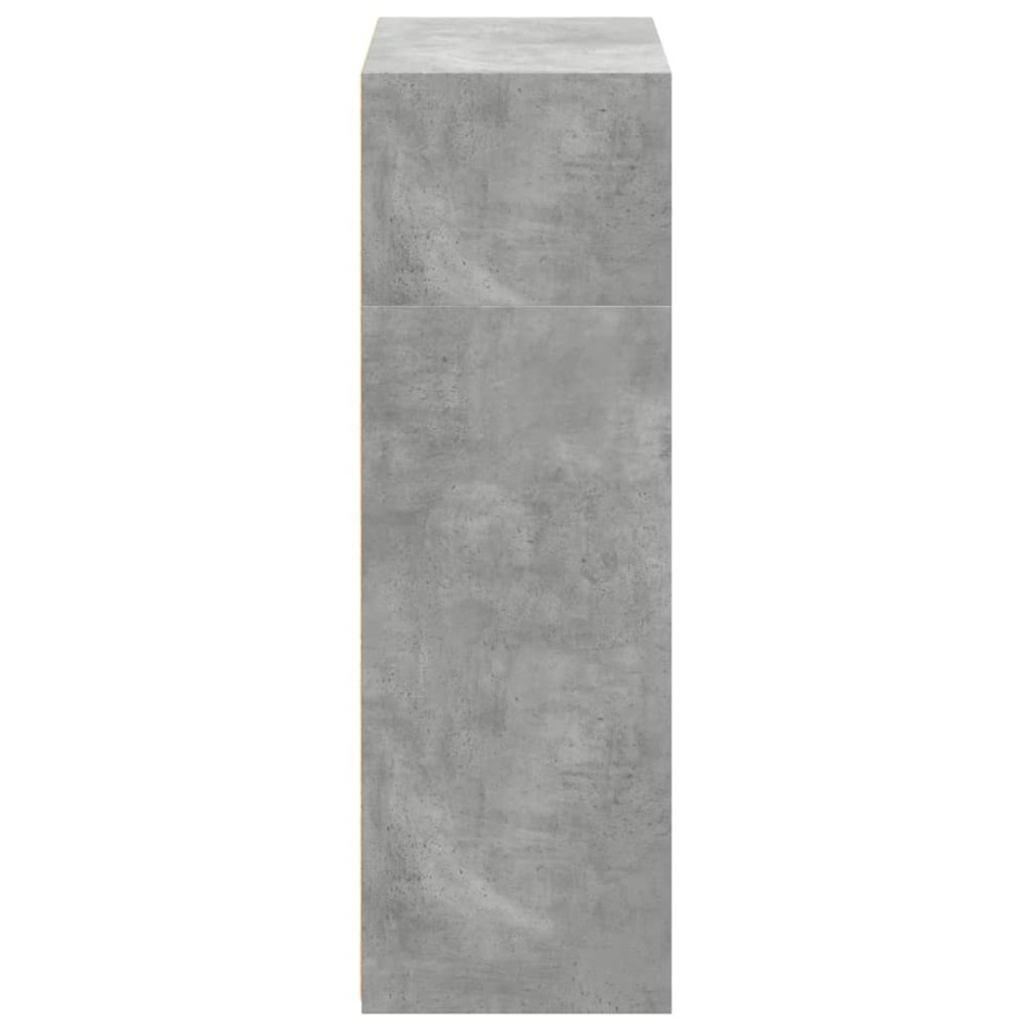 Aparador alto madera de ingeniería gris hormigón 70x41x124