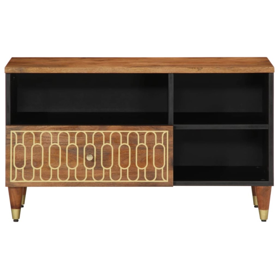 Mueble de TV madera maciza de mango 80x33x46