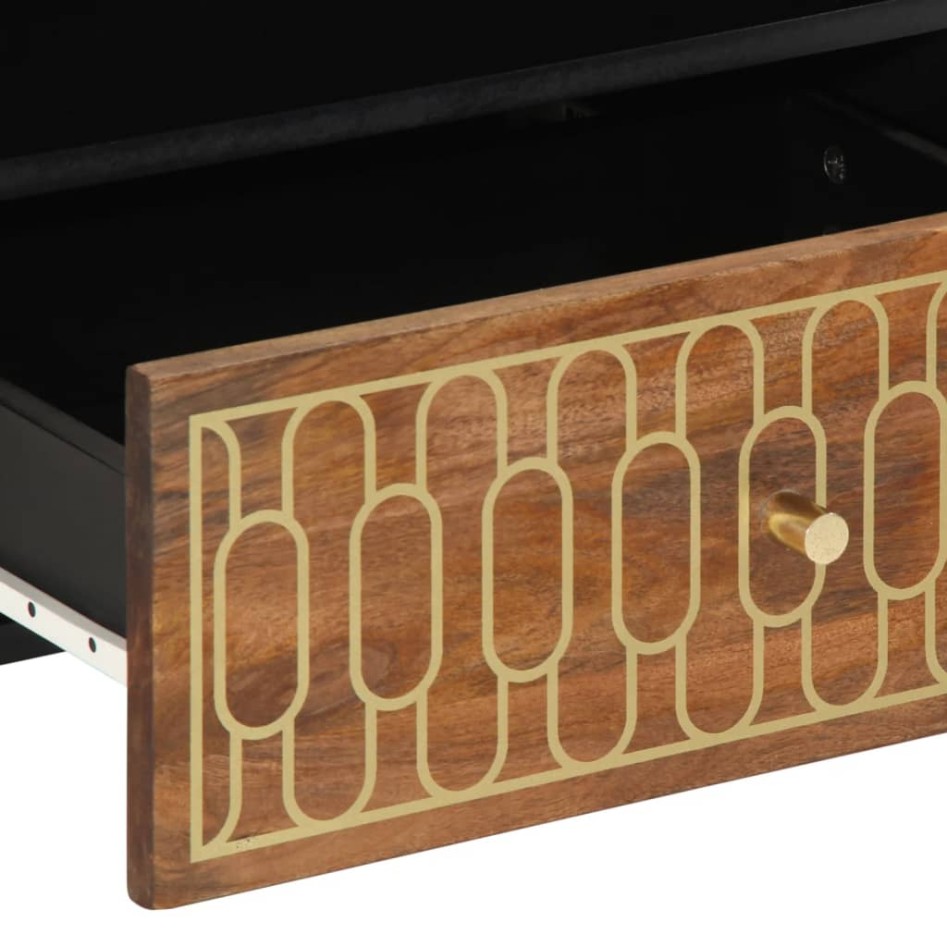 Mueble de TV madera maciza de mango 80x33x46